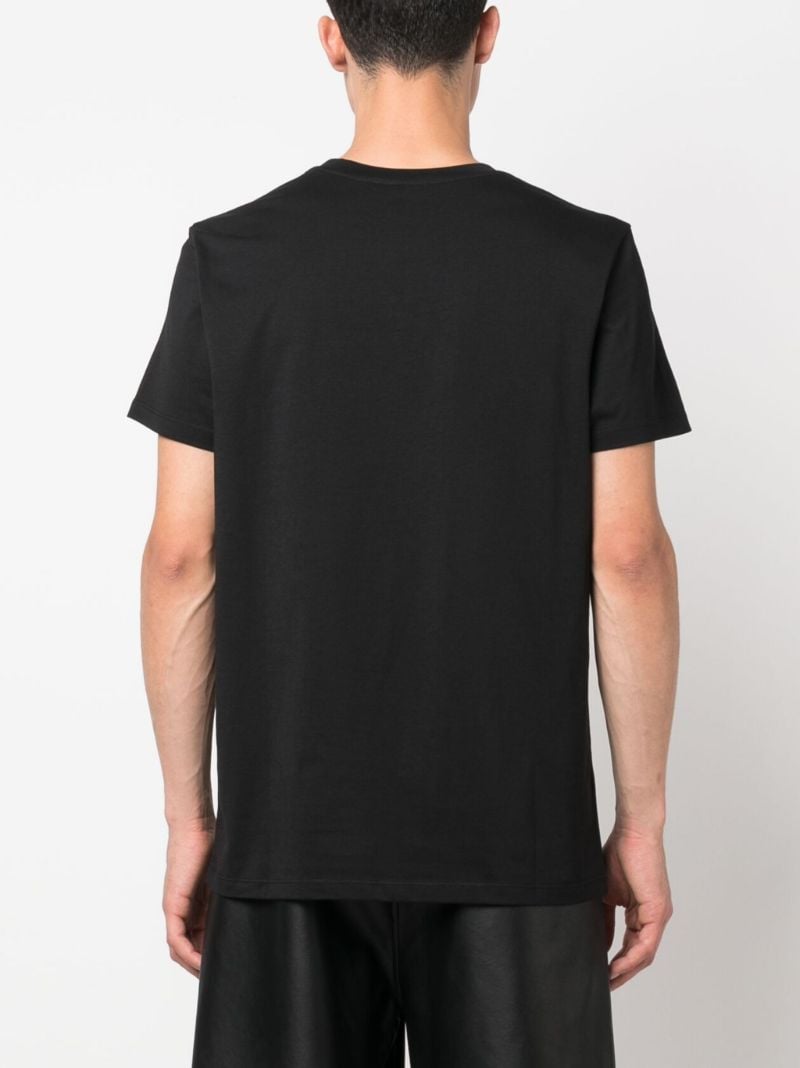 Flocked Logo Cotton T-shirt