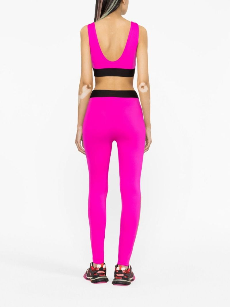 Pink Logo Jacquard Leggings