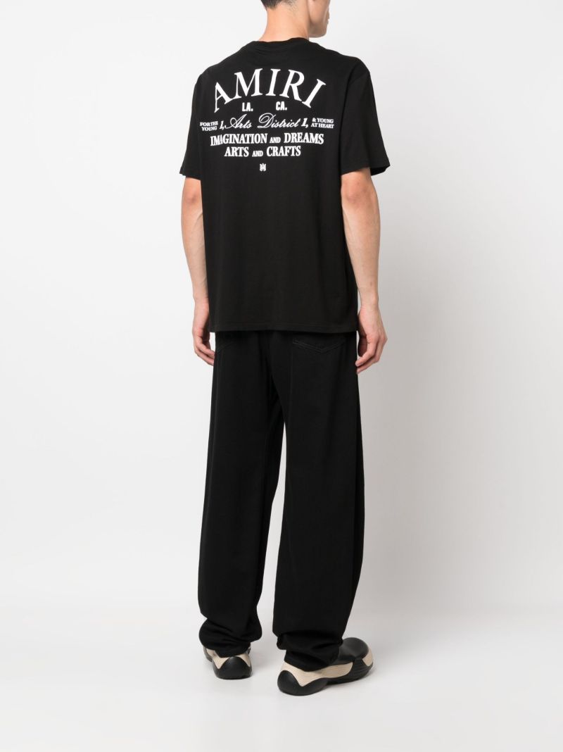 Black Logo Print Cotton T-shirt