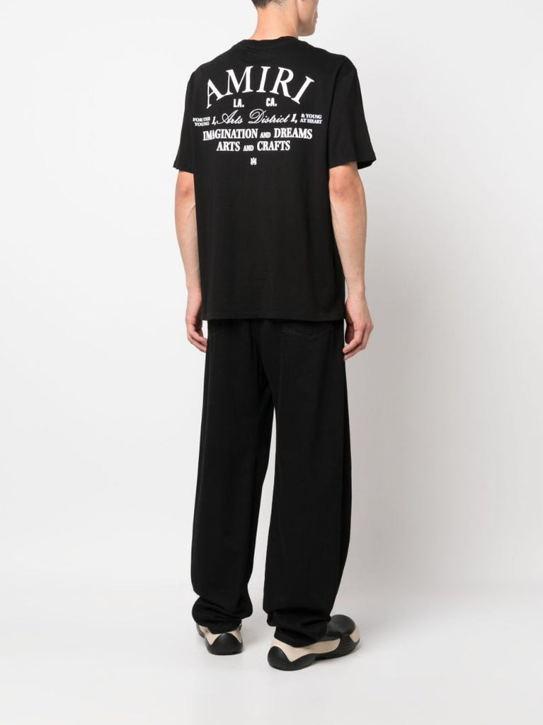 Black Logo Print Cotton T-shirt