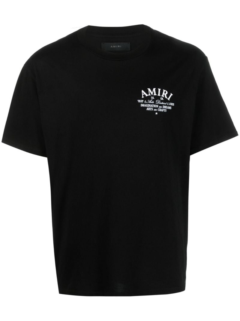 Black Logo Print Cotton T-shirt