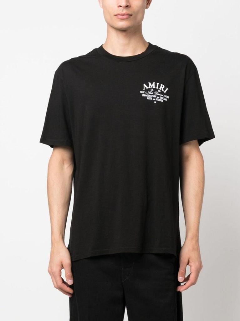 Black Logo Print Cotton T-shirt