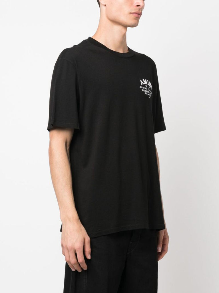 Black Logo Print Cotton T-shirt