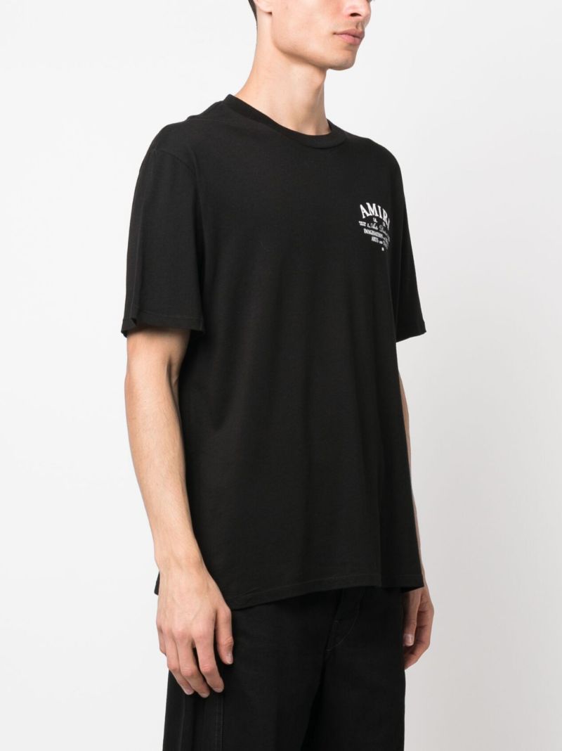 Black Logo Print Cotton T-shirt