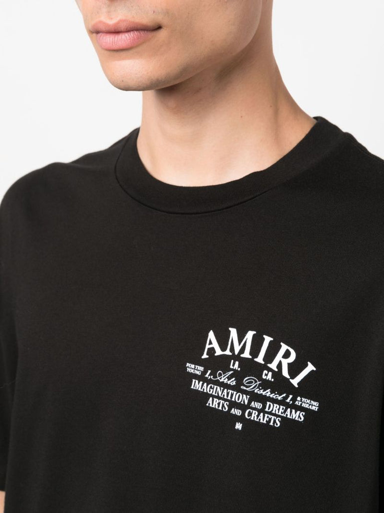 Black Logo Print Cotton T-shirt