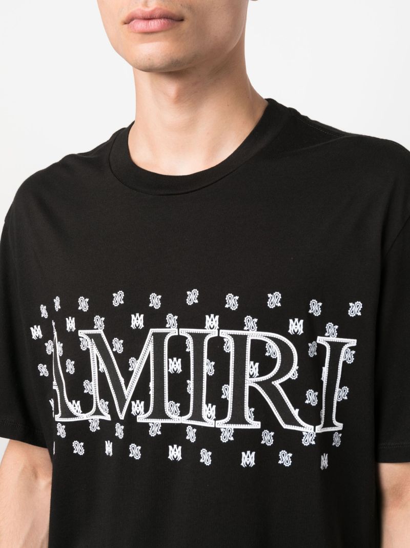 Black M.a. Paisley Print T-shirt