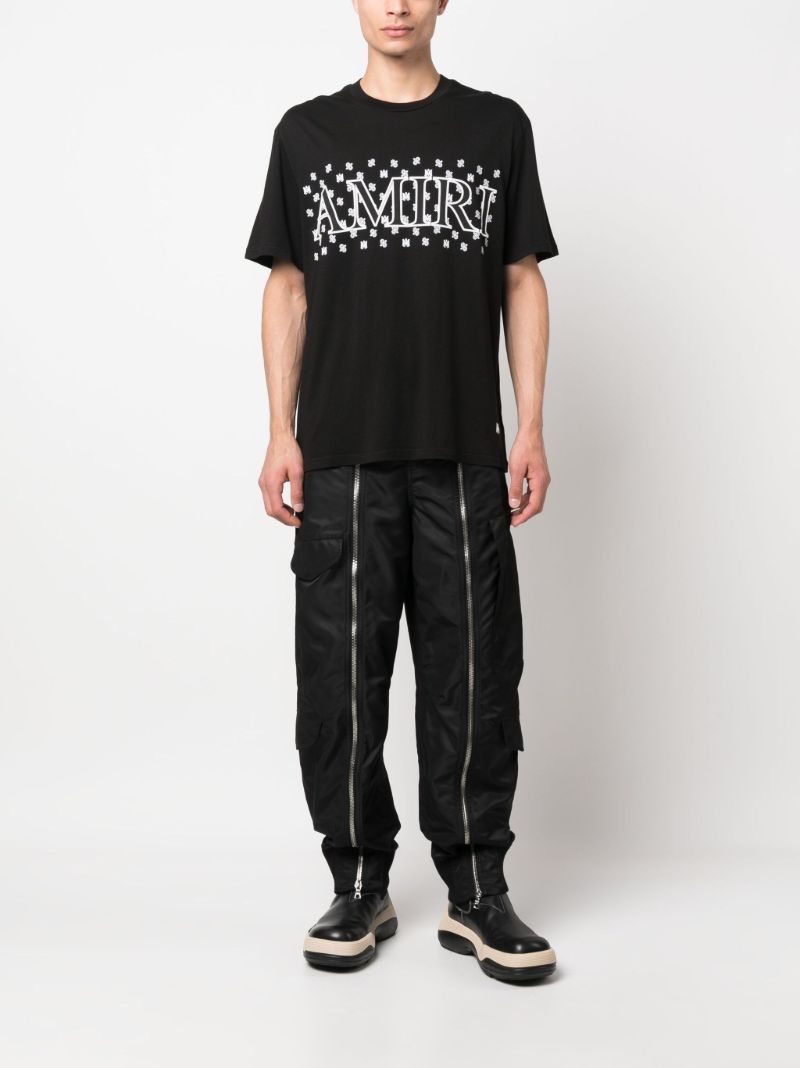 Black M.a. Paisley Print T-shirt