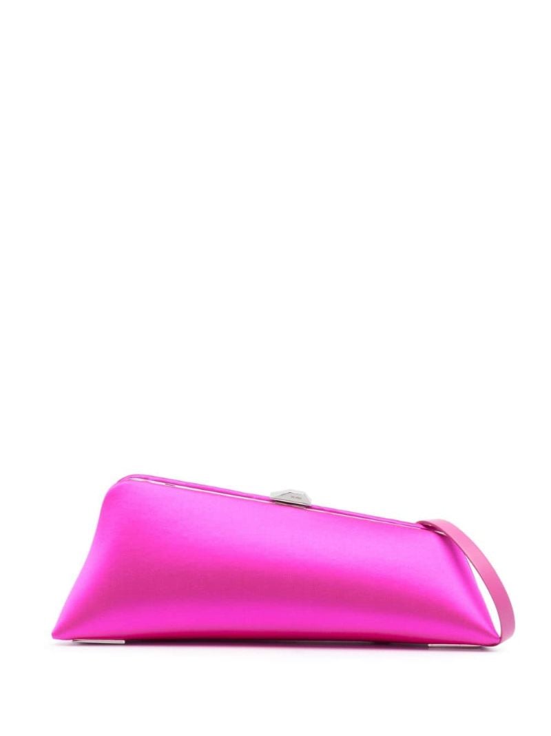 Pink Long Night Satin Clutch Bag