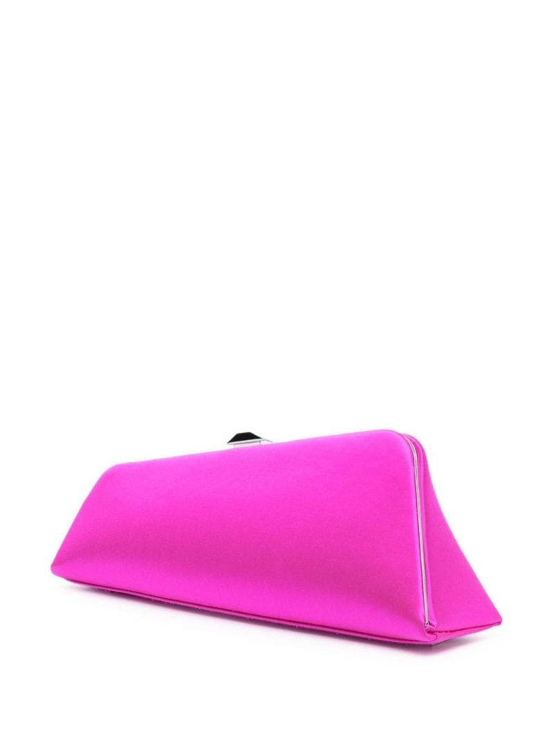Pink Long Night Satin Clutch Bag