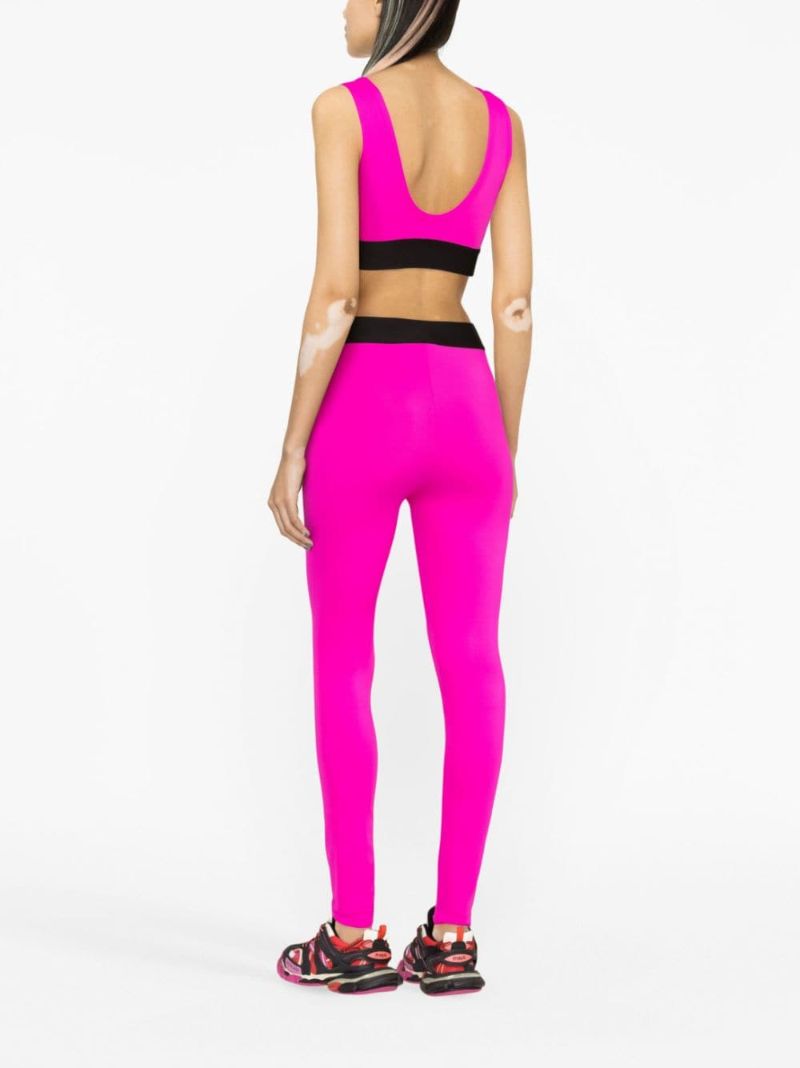 Pink Logo Underband Jersey Cropped Top