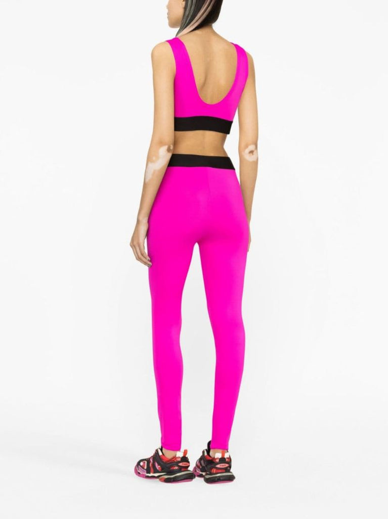 Pink Logo Underband Jersey Cropped Top