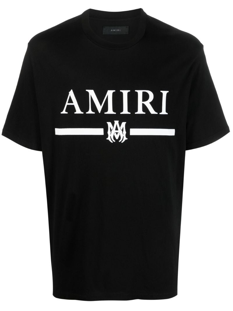 Black M.a. Bar Logo Print T-shirt