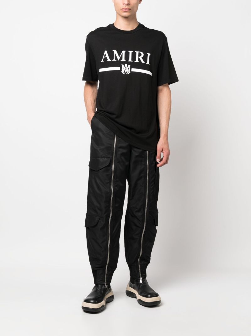 Black M.a. Bar Logo Print T-shirt