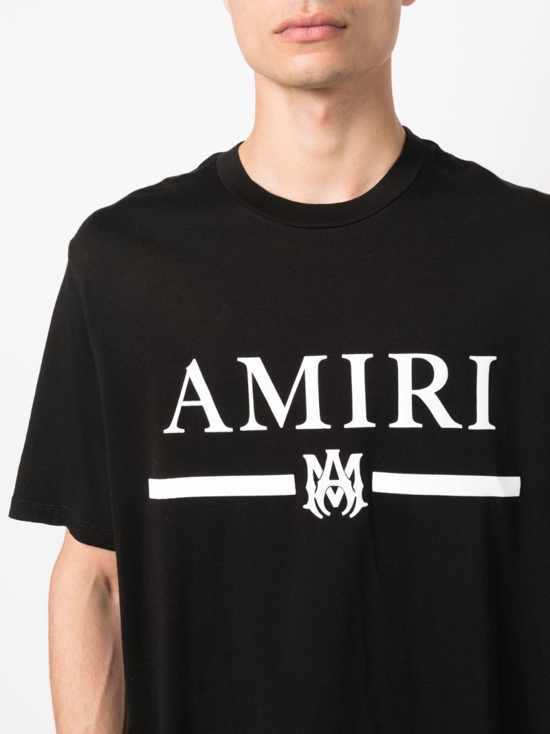 Black M.a. Bar Logo Print T-shirt
