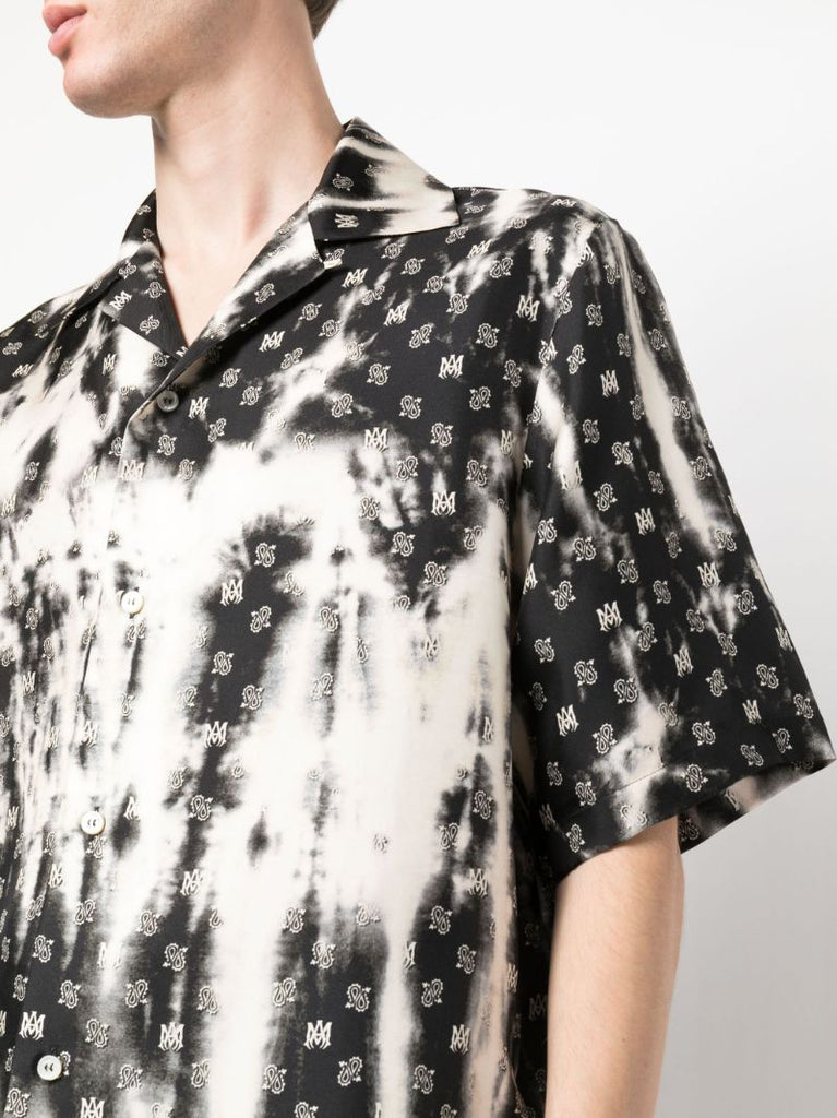 Black M.a. Paisley Bowling Silk Shirt