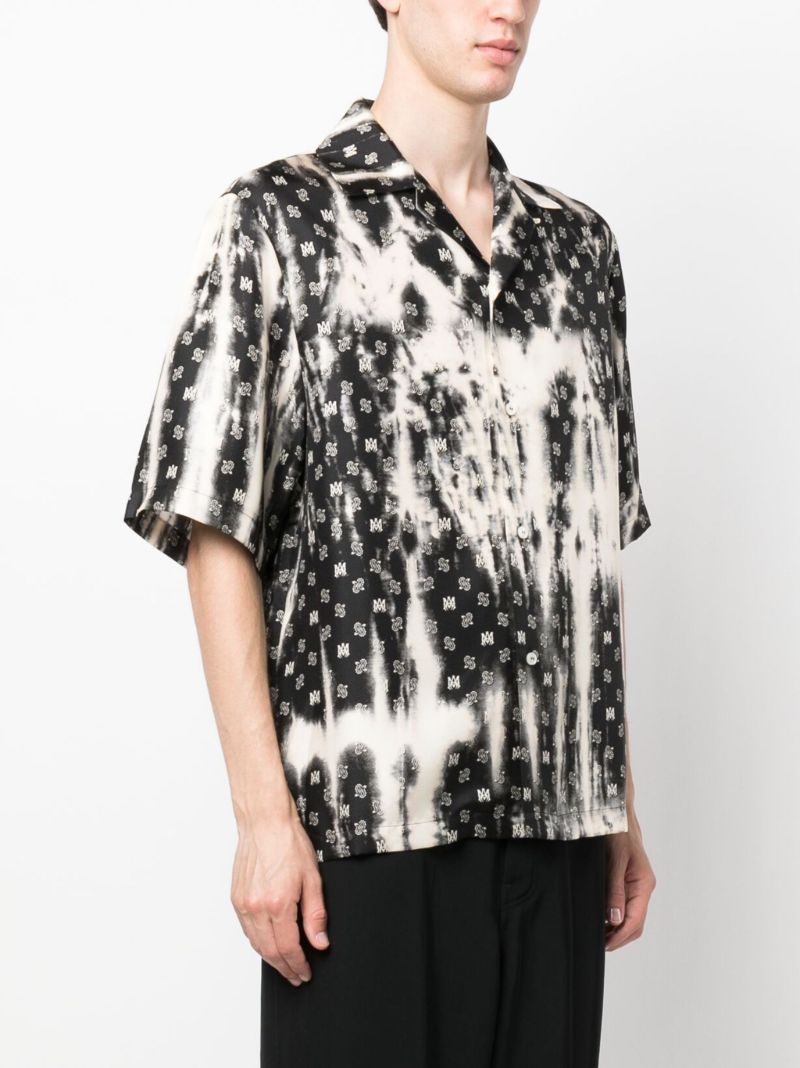 Black M.a. Paisley Bowling Silk Shirt