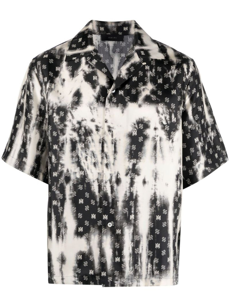 Black M.a. Paisley Bowling Silk Shirt