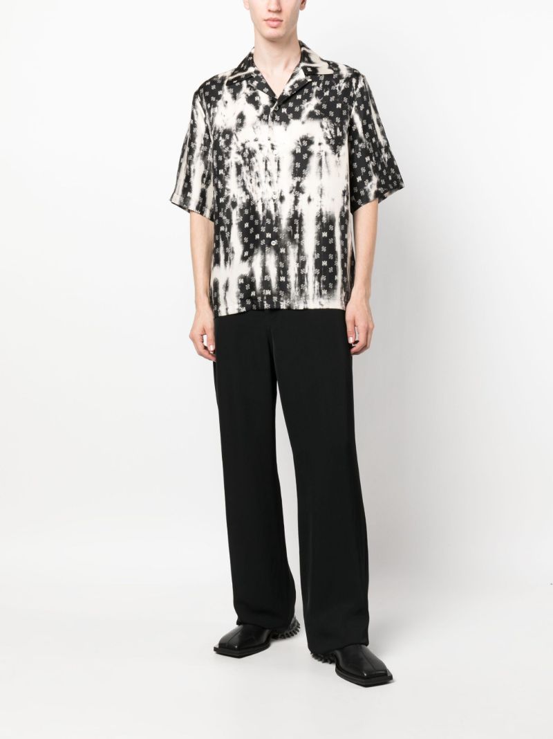 Black M.a. Paisley Bowling Silk Shirt
