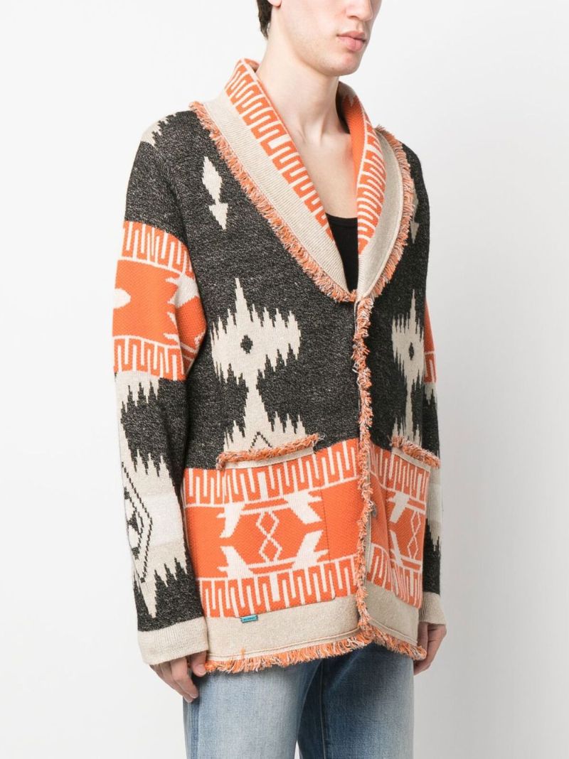 Multicoloured Icon Jacquard Cardigan
