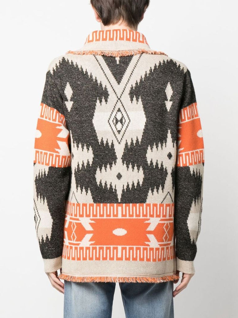 Multicoloured Icon Jacquard Cardigan