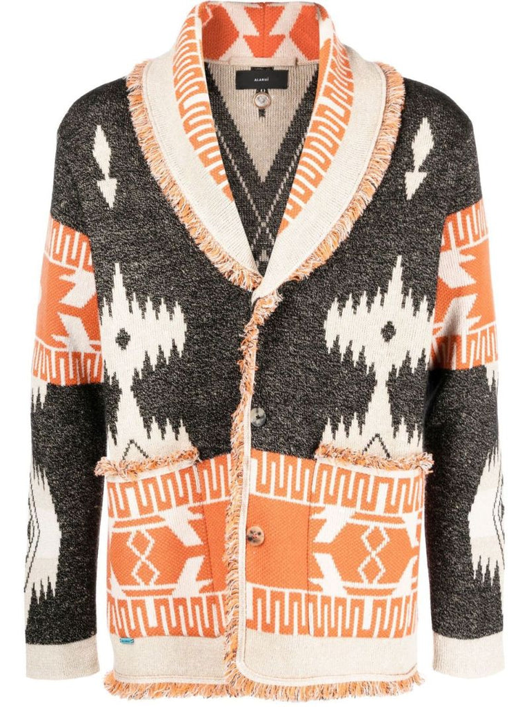Multicoloured Icon Jacquard Cardigan