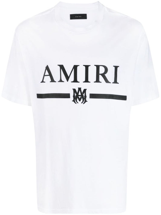 White M.a. Bar Logo Print T-shirt