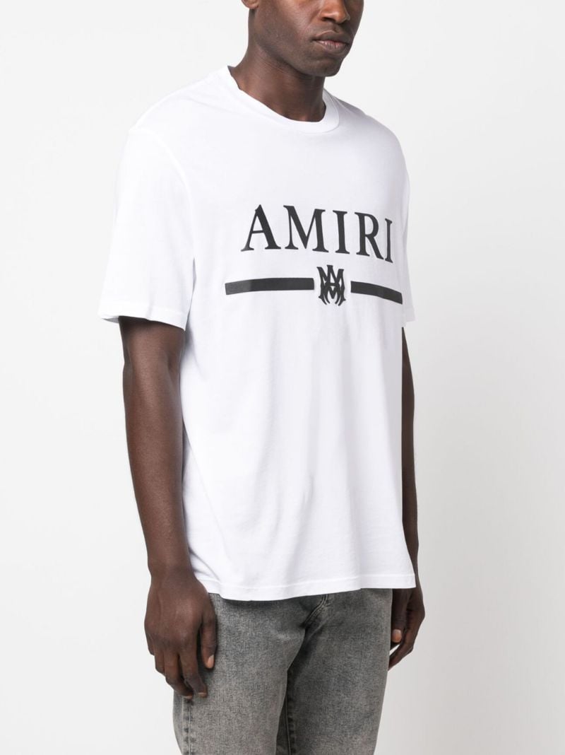 White M.a. Bar Logo Print T-shirt