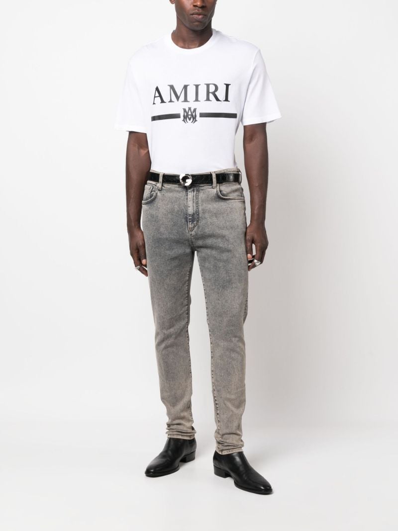 White M.a. Bar Logo Print T-shirt