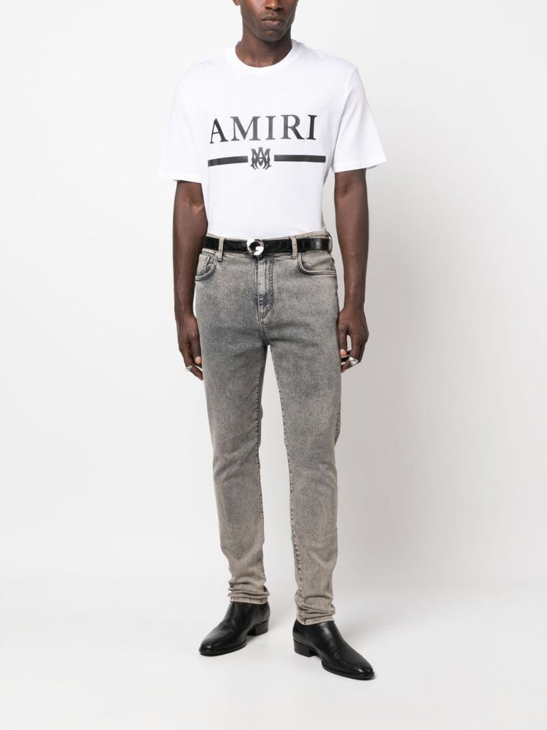 White M.a. Bar Logo Print T-shirt