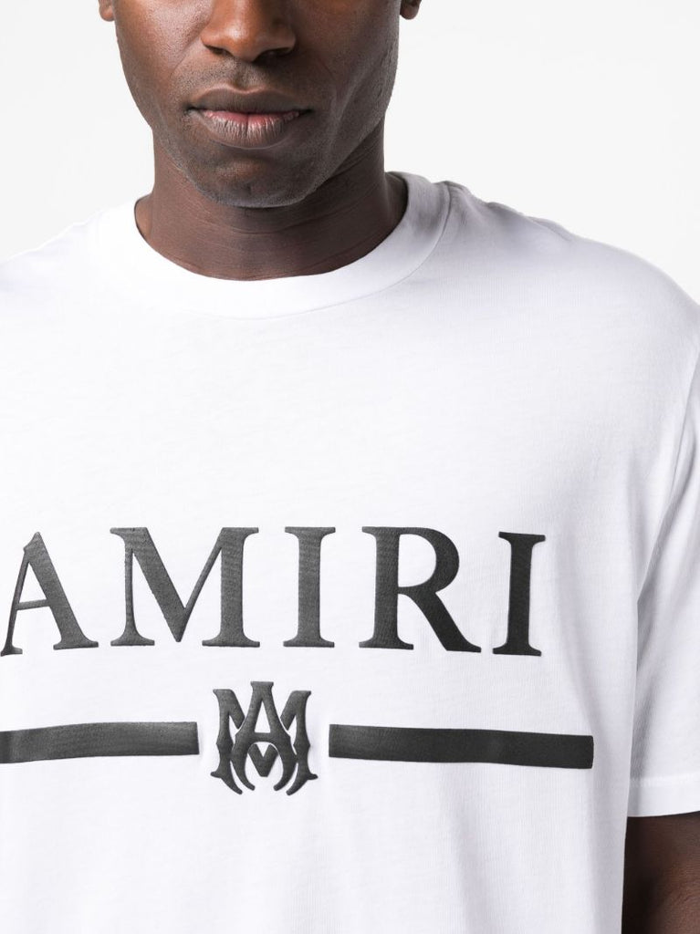 White M.a. Bar Logo Print T-shirt