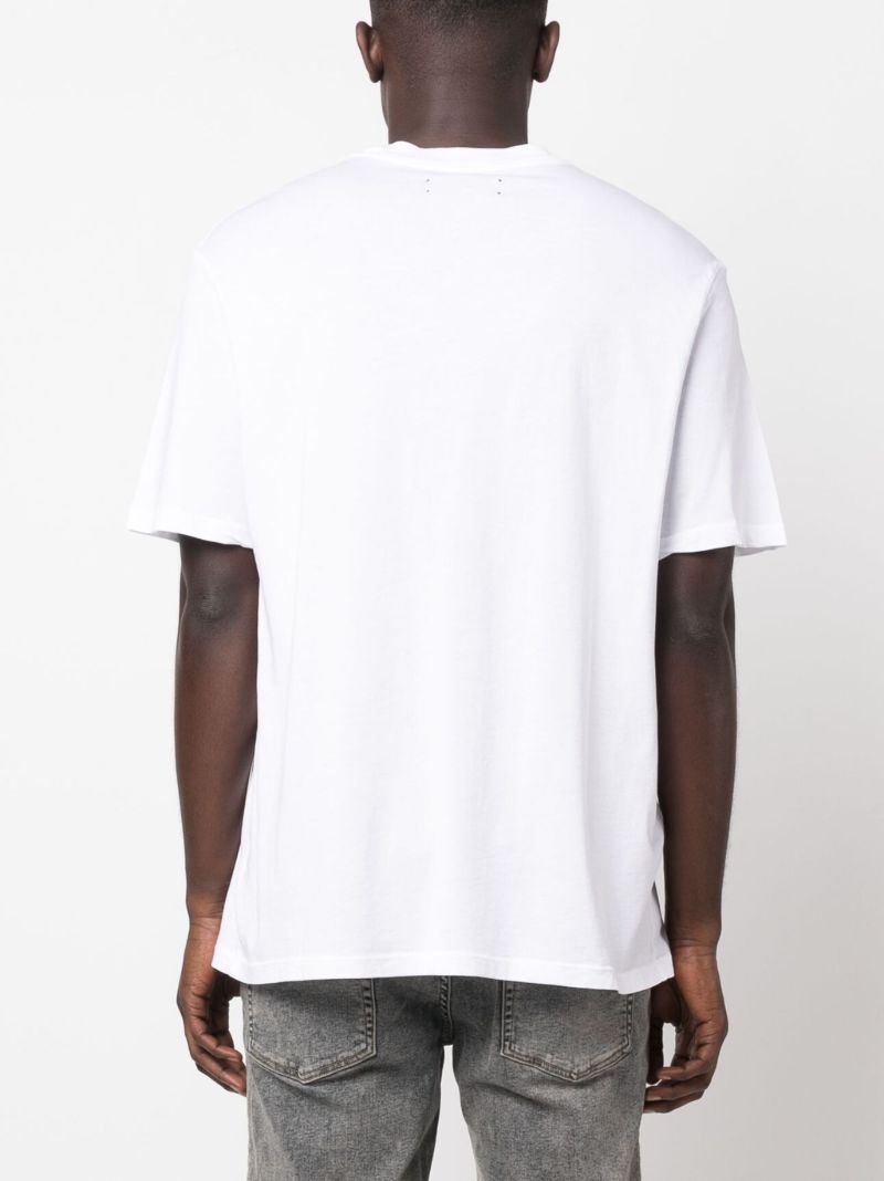 White M.a. Bar Logo Print T-shirt
