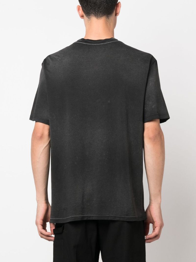 Black Vintage Tiger Cotton T-shirt