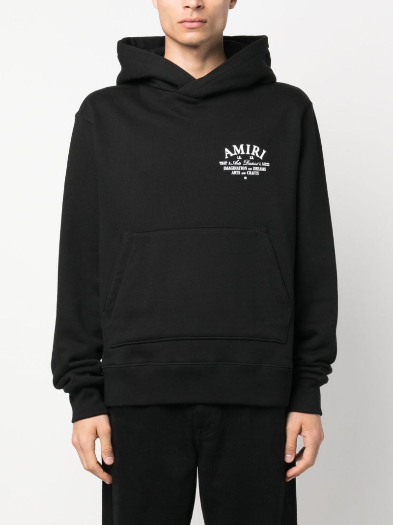 Black Logo Print Hoodie
