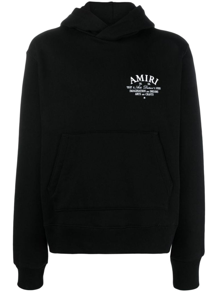 Black Logo Print Hoodie