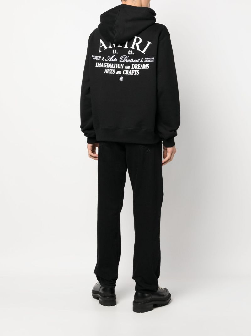 Black Logo Print Hoodie
