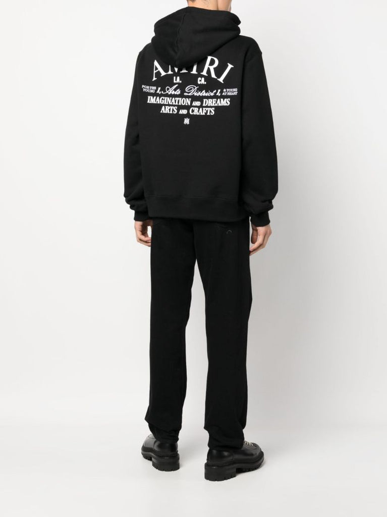 Black Logo Print Hoodie