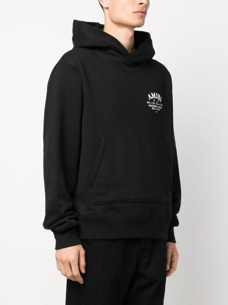 Black Logo Print Hoodie