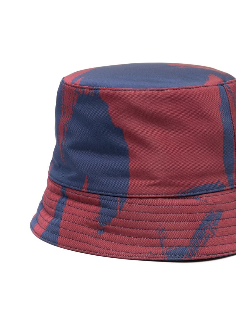 Blue Embroidered Logo Bucket Hat
