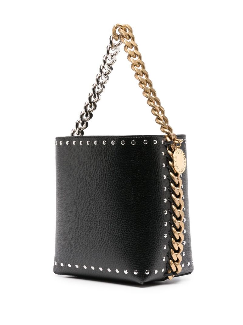 Black Frayme Studded Bucket Bag