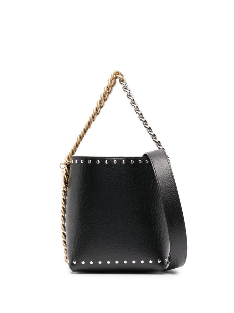 Black Frayme Studded Bucket Bag