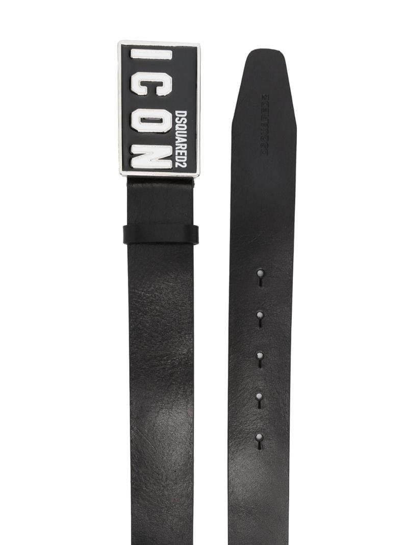 Black Icon Leather Belt