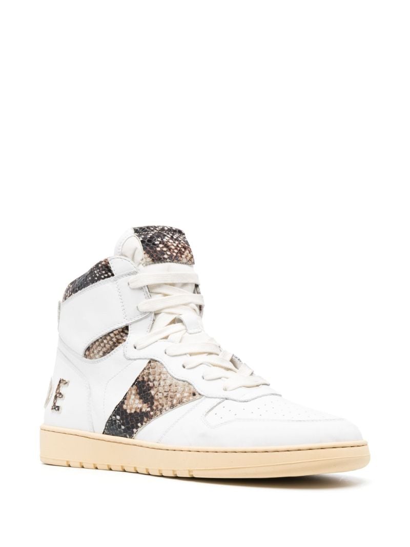 White Rhecess Leather Sneakers