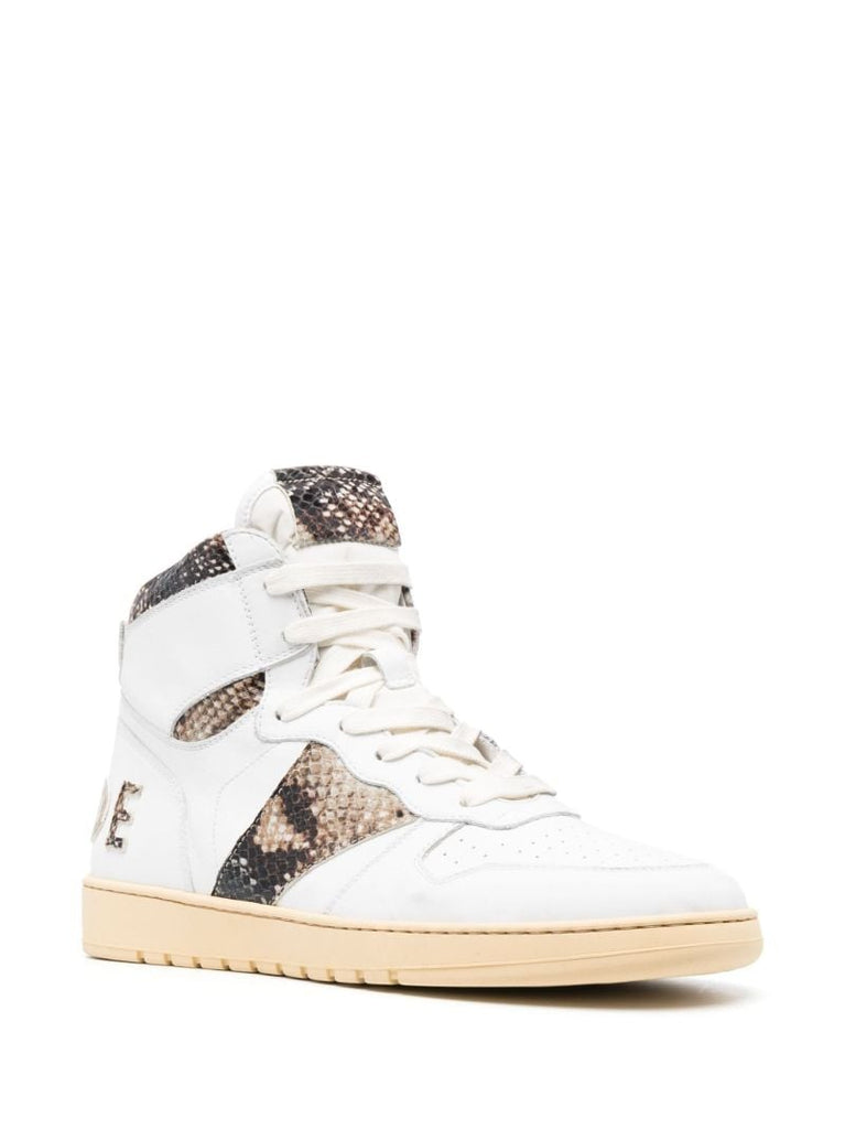 White Rhecess Leather Sneakers