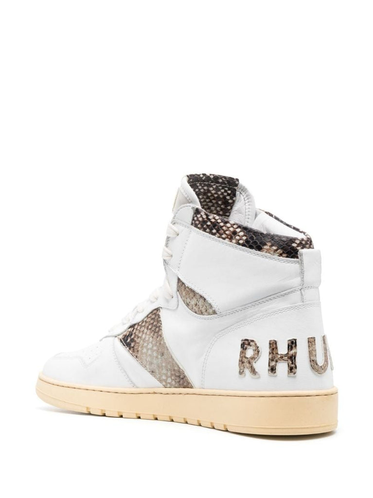 White Rhecess Leather Sneakers