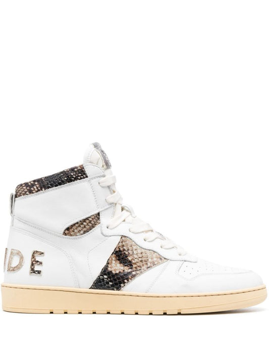 White Rhecess Leather Sneakers