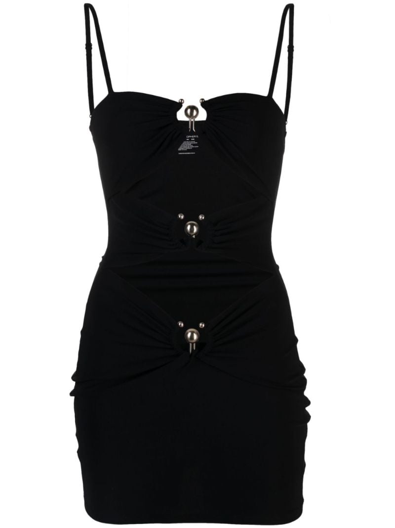 Black Cut-out Mini Beach Dress