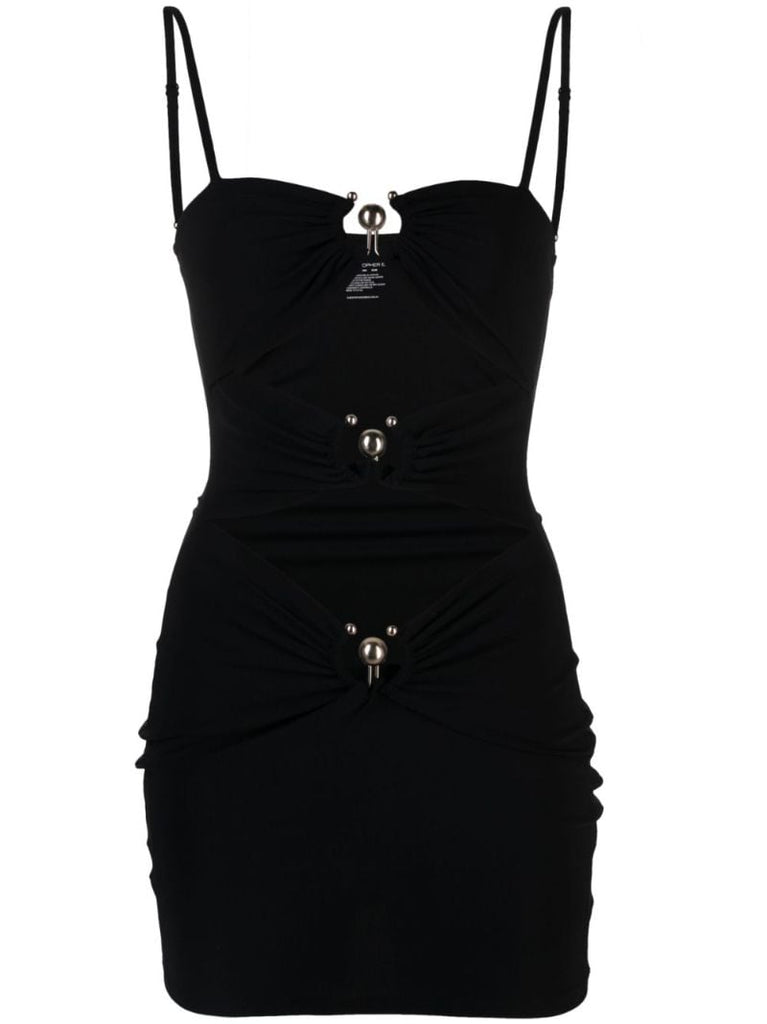 Black Cut-out Mini Beach Dress