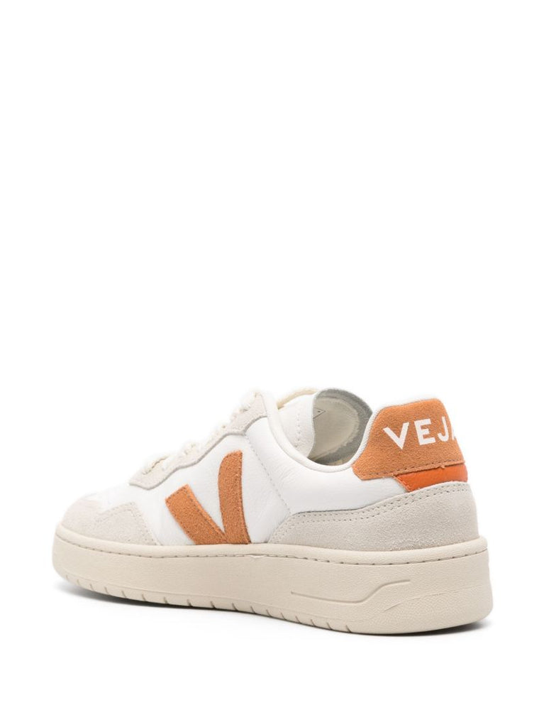 White V-90 Leather Sneakers
