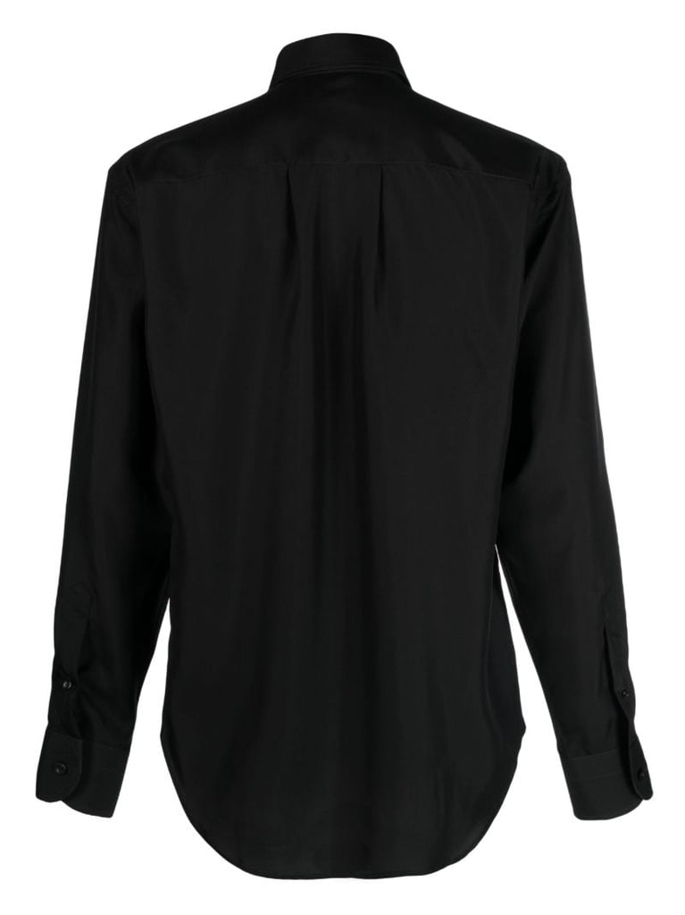 Black Silk Habotai Shirt