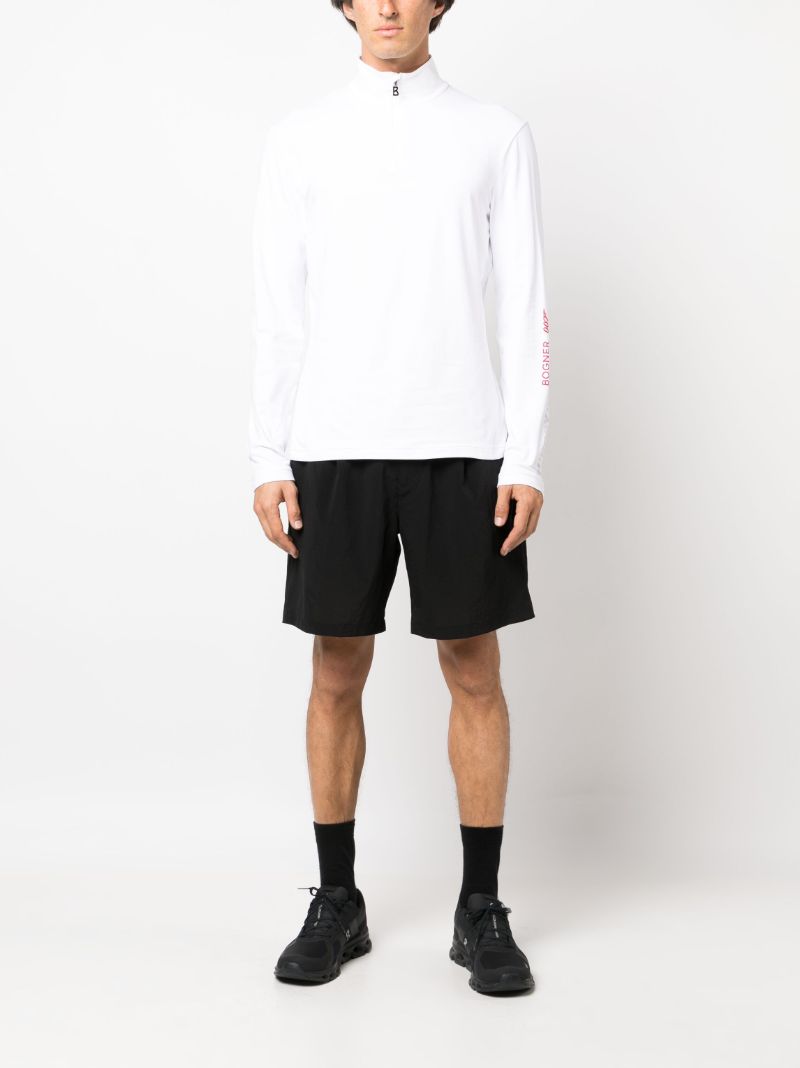 White Logo Print Sweatshirt